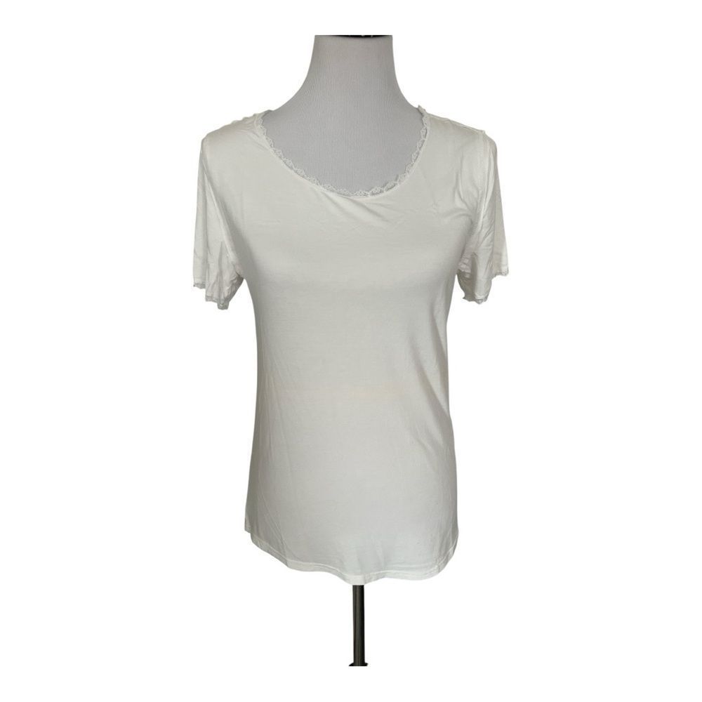 NWOT - POL Ivory Short Sleeve Top size L